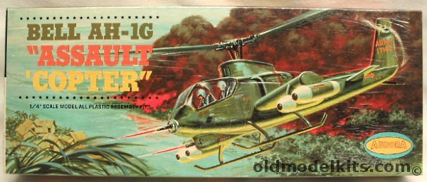 Aurora 1/48 Bell AH-1G Huey Cobra - Assault Helicopter, 501-100 plastic model kit